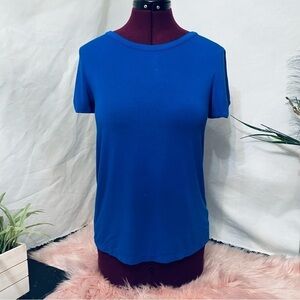 Women’s buffalo short sleeve shirt, royal blue